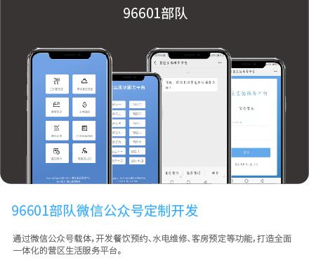 96601部队微信公众号定制开发